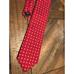 Jos. A Bank Red Tie Executive Collection, Geometric Squares